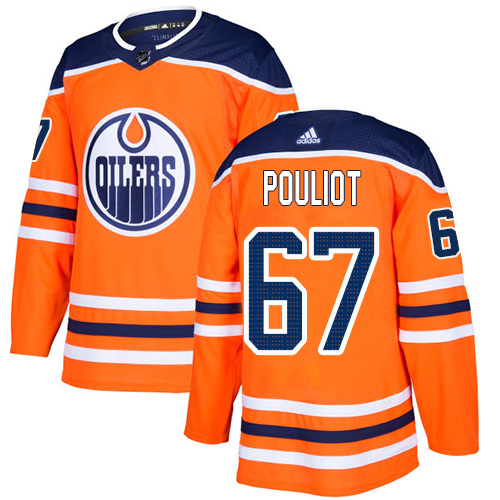 Adidas Men Edmonton Oilers #67 Benoit Pouliot Orange Home Authentic Stitched NHL Jersey